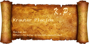 Krauter Placida névjegykártya